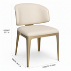 Hadrien Dining Chair dimension diagram