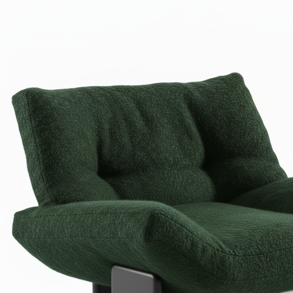 Harcourt Accent Chair close-up of backrest detail on a white background