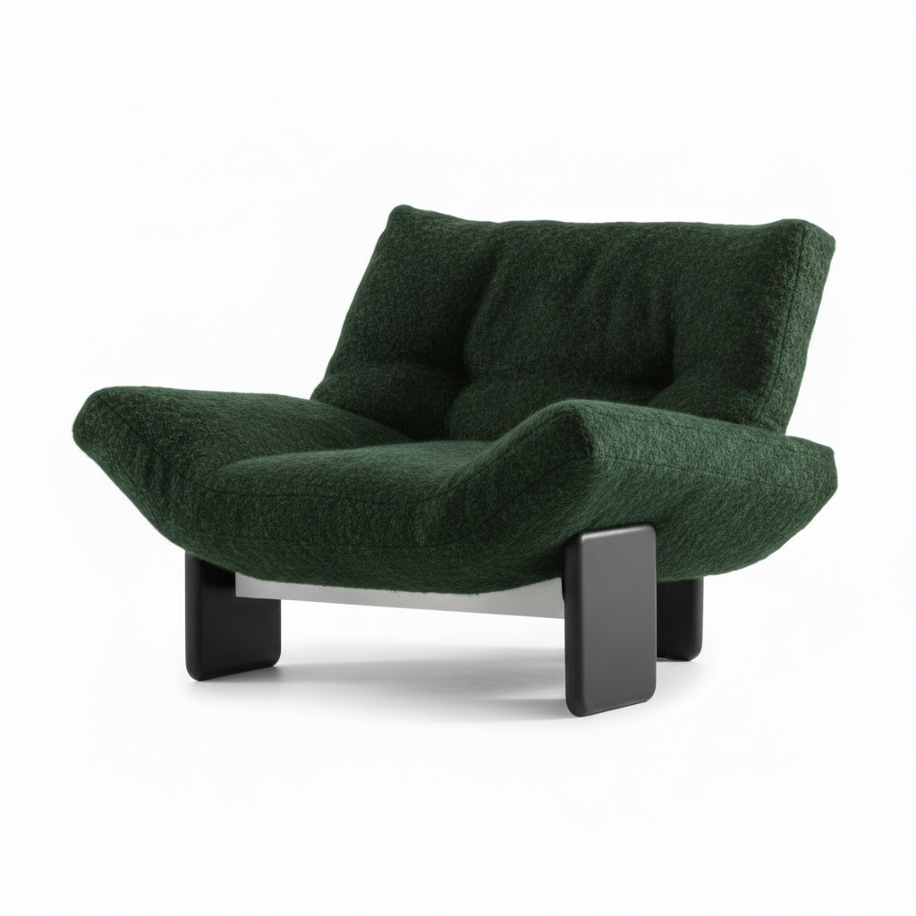 Harcourt Accent Chair upholstered chair with fabric and leather details on a white background
