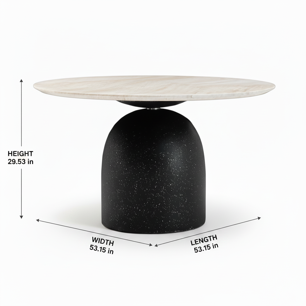 Havorin Dining Table dimension diagram from first media image