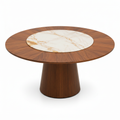 Hespera stone dining table 65 degree high angle view