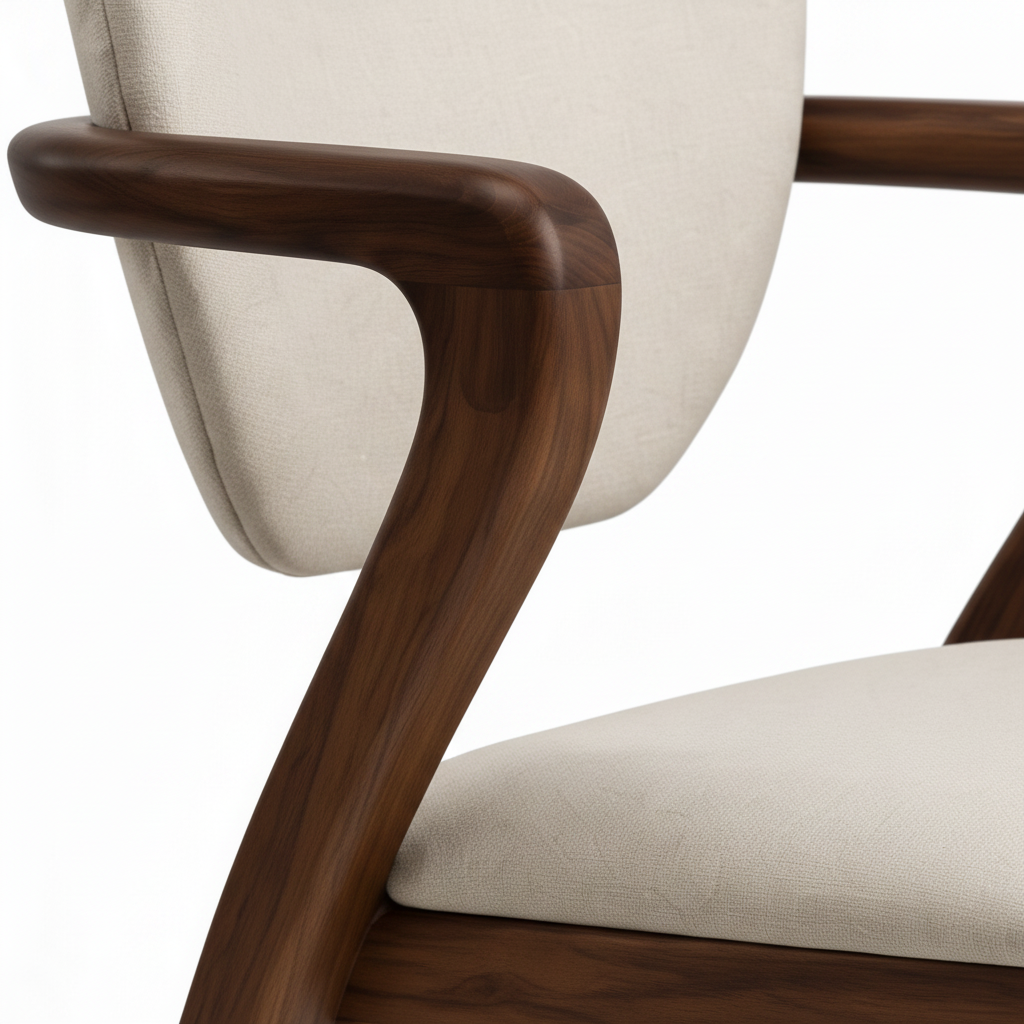 Ilaria Dining Chair - Z形扶手细节