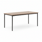 Uverin Dining Table in wood, front-right 45-degree view on white background