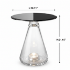 Elarque End Table dimensions, length 18.11 inches, height 21.65 inches