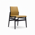 Kensington Dining Chair ash wood and upholstered chair, 45-degree front view