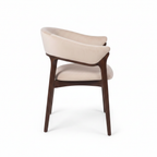 Katell Dining Chair ash wood upholstered chair, 90-degree side view