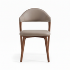 Odette Dining Chair ash wood upholstered chair, straight front view