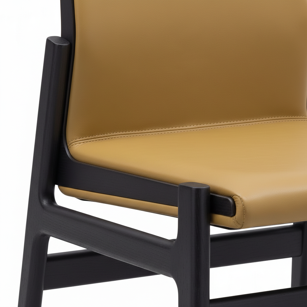 Kensington Dining Chair upholstered seat and backrest detail