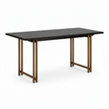 Sorelian Dining Table in ash wood, front-right 45-degree view on white background