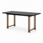 Sorelian Dining Table in ash wood, front-right 45-degree view on white background