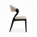 Dorian Dining Chair ash wood upholstered chair, 90-degree side view