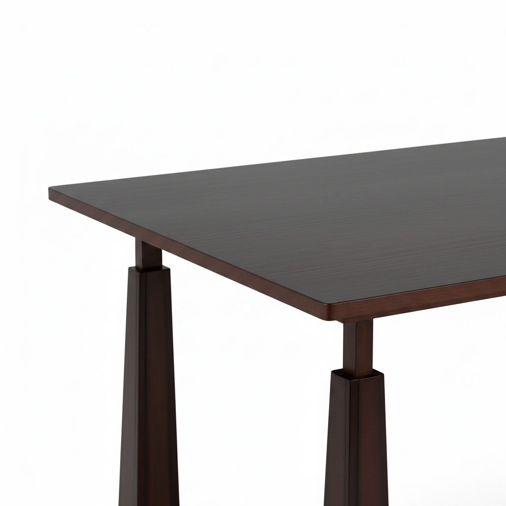 Close-up of Jorisse Dining Table solid wood tabletop edge and surface