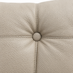Quessaro Leather Sofa tufted leather cushion stitching and button detail close-up