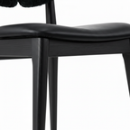 Quessan Dining Chair black chair legs and frame construction detail