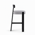 Westmere Noir Bar Stool on a white background, full side profile showing the complete silhouette