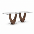 Duvall Marble Dining Table in a left-to-right 45-degree view on a white background