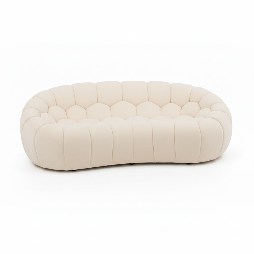 Cielmont Loveseat fabric sofa in a clean white background, front three-quarter left view