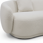 Franchet Loveseat cream fabric seat edge detail