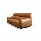 Right-side profile of the Mavero Leather Sofa with right armrest closest