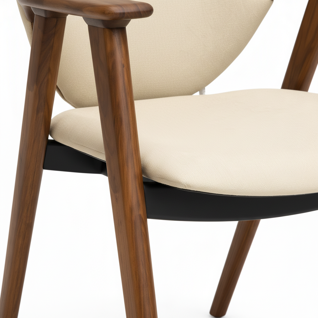 Desiree Dining Chair ash wood legs and frame detail