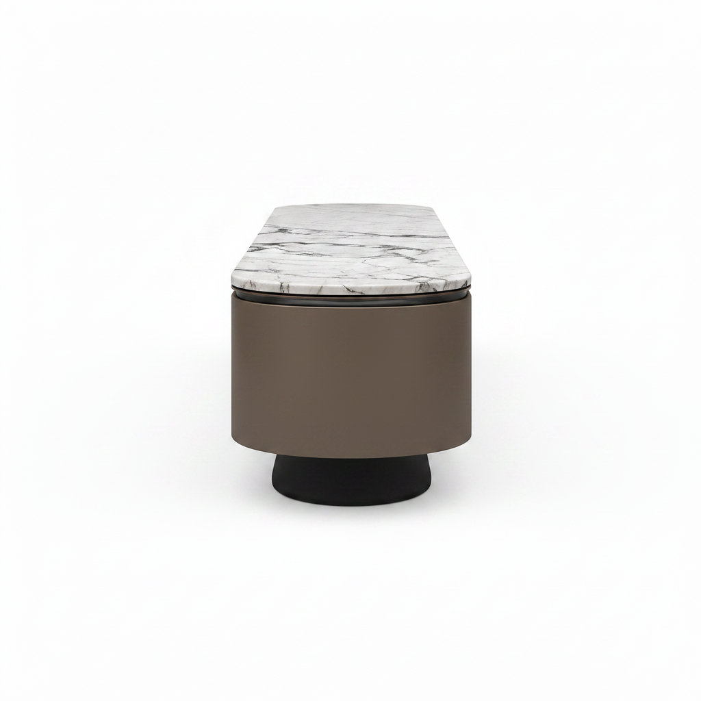 Norelle TV Stand on a white background, right-side profile