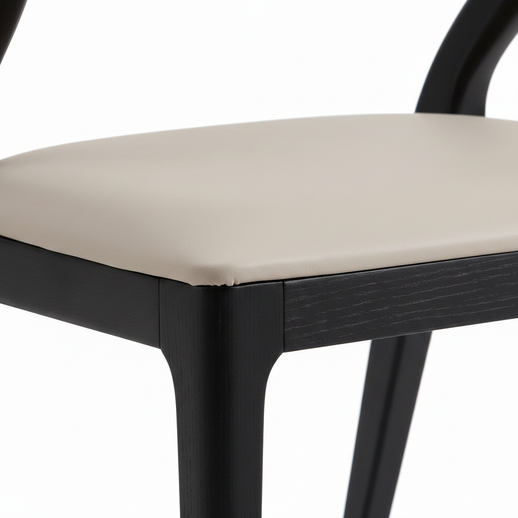 Dorian Dining Chair upholstered seat and backrest detail