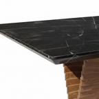 Close-up of the Halcyon Dining Table tabletop surface and edge detail