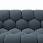 Cielmont Sofa dark gray channel upholstery detail