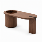 Varnelle Coffee Table with round storage tray, alternate view