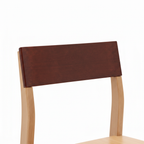 Kelmora Dining Chair wood backrest connection and wood grain detail