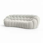 Cielmont Sofa cream fabric right front 45 degree view
