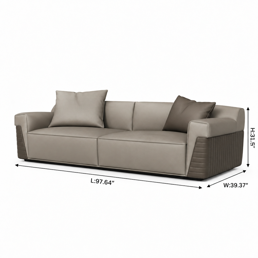Zorenne Sofa dimensions L 97.64 in W 39.37 in H 31.5 in