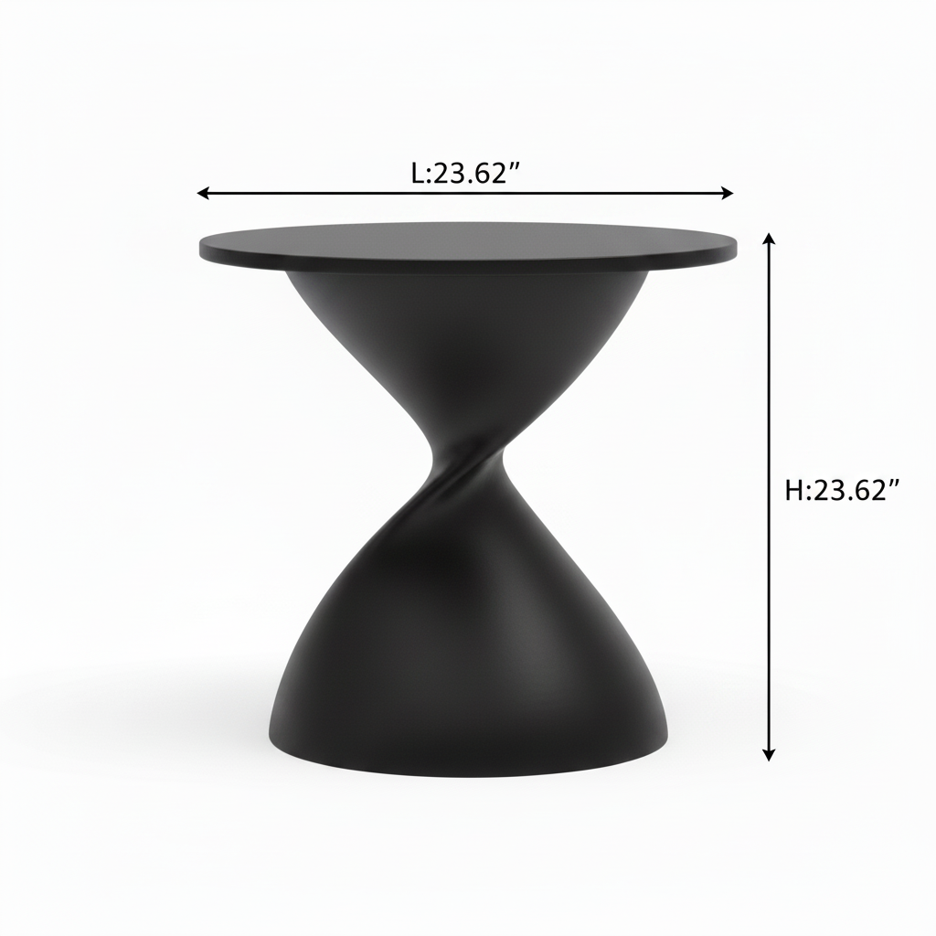 Orlisse End Table dimensions, length 23.62 inches, height 23.62 inches