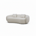 Franchet Loveseat cream fabric right front 45 degree view