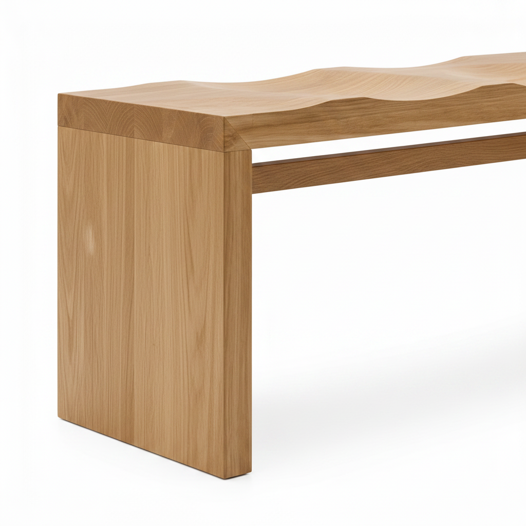 Pavorin Dining Bench engineered wood leg and support structure detail