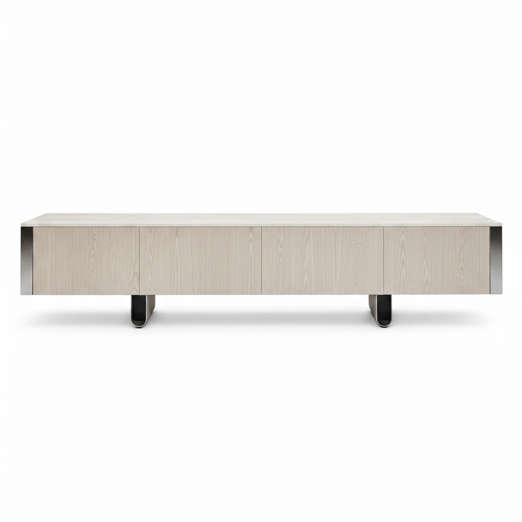 Marivelle TV Stand on a white background, rear view