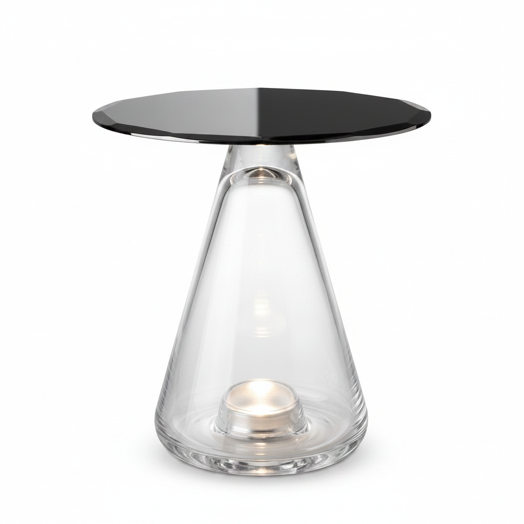 Elarque End Table complete product left 45 degree view on white background