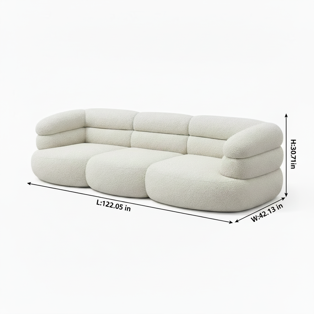 Wynmere Sectional dimensions 122.05 in length 42.13 in width 30.71 in height