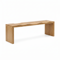 Pavorin Dining Bench engineered wood bench, 45-degree front view