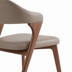 Odette Dining Chair ash wood legs and frame detail