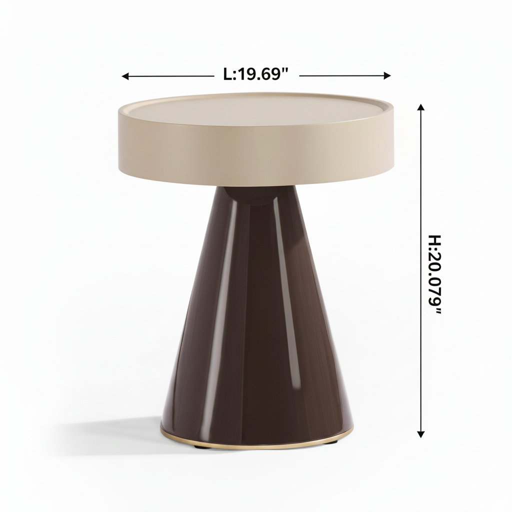 Wexenne End Table dimensions, length 19.69 inches, height 20.079 inches