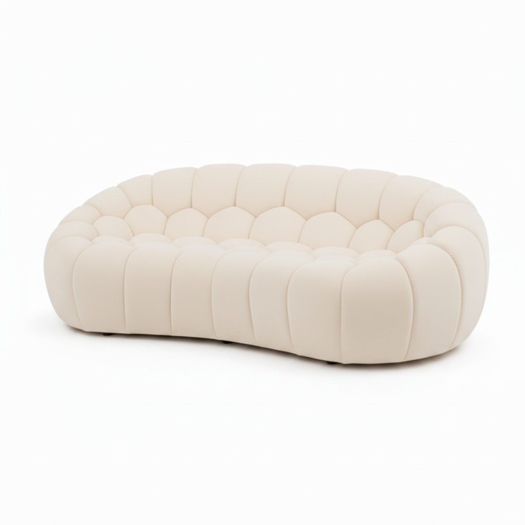 Cielmont Loveseat fabric sofa on a white background, right-front oblique view with the right armrest in the foreground