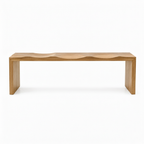 Pavorin Dining Bench engineered wood bench, straight front view