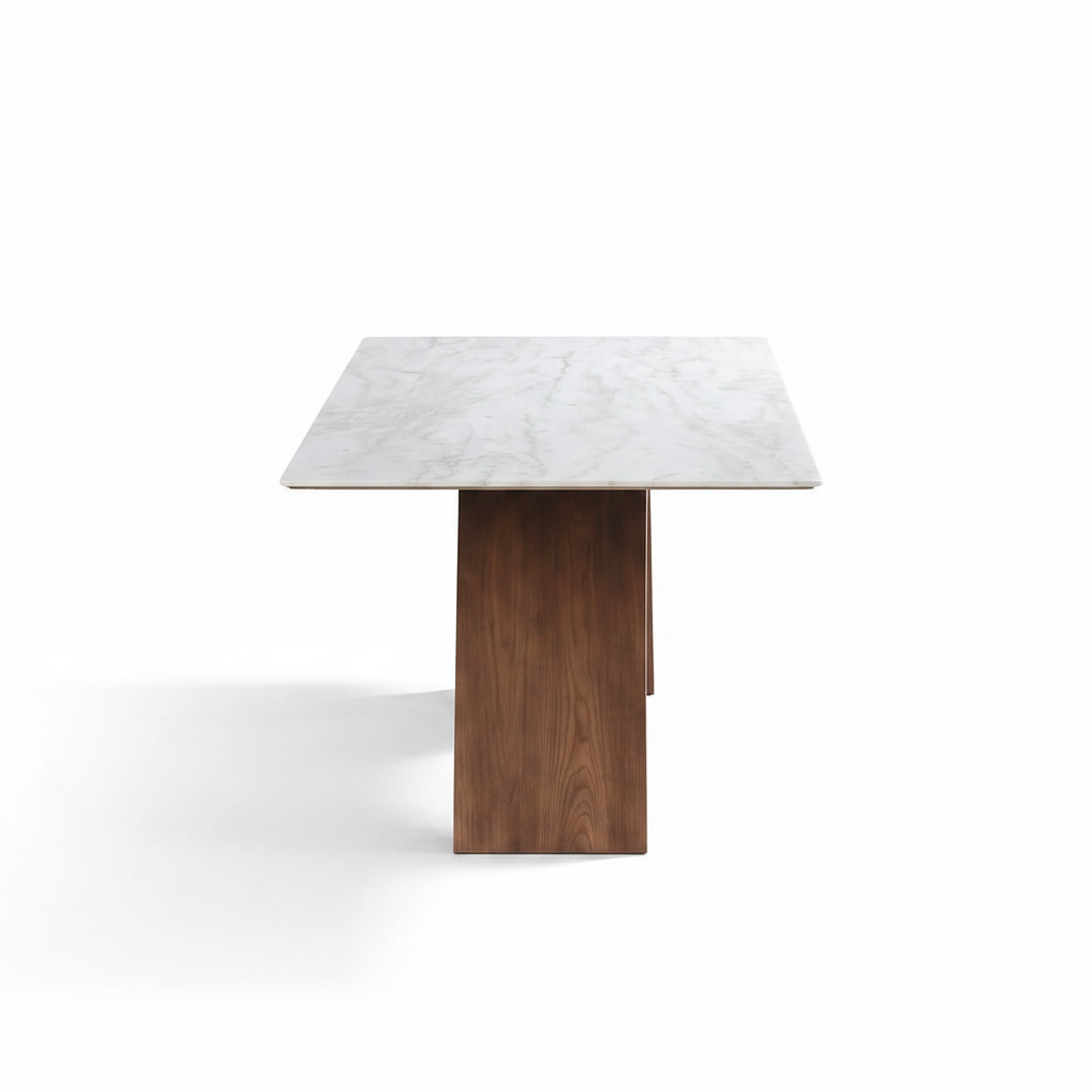 Sorelle Dining Table white background true 90 degree side profile