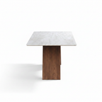 Sorelle Dining Table white background true 90 degree side profile