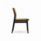 Kensington Dining Chair ash wood and upholstered chair, 90-degree side view