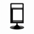 Gracelon End Table black rectangular tabletop and open shelf detail