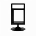 Gracelon End Table black rectangular tabletop and open shelf detail