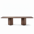 Marlowe Marble Dining Table in a straight-on front view on a white background