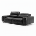 Cormaro Sofa black full leather right front 45 degree view one